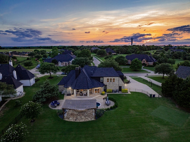 147 Stoneleigh Dr, Heath, TX 75032 - aerial view at dusk of a residential view
