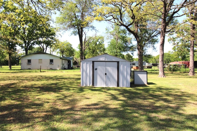 view of shed