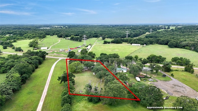 10139 Fm 3441, Malakoff, TX 75148 - aerial view of sparsely populated area with property parcel outlined