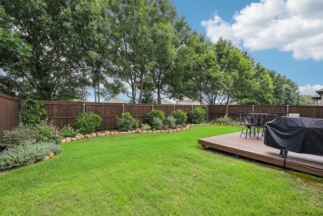 3204 Discovery Dr, Little Elm, TX 75068 - view of yard with a deck and outdoor dining area
