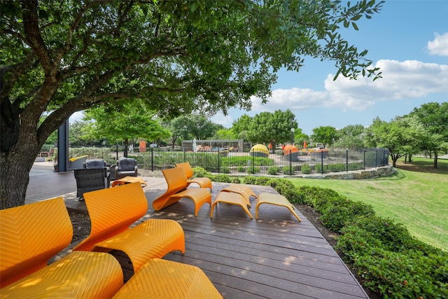 3204 Discovery Dr, Little Elm, TX 75068 - view of wooden deck