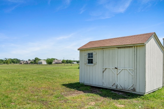 view of shed