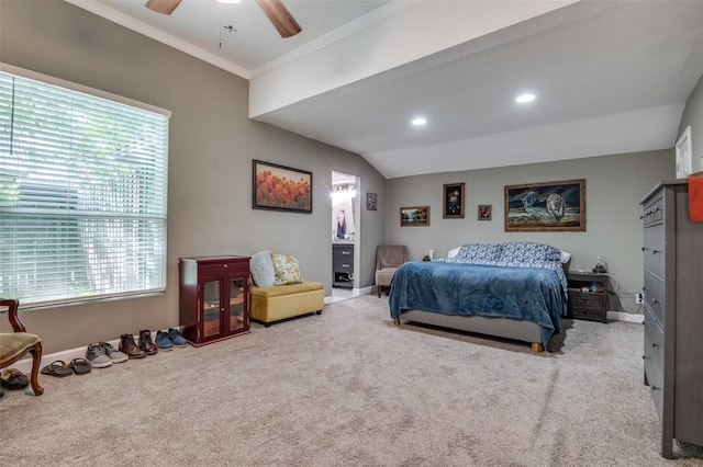 411 E Ross St, Waxahachie, TX 75165 - bedroom with carpet, baseboards, ornamental molding, multiple windows, and recessed lighting