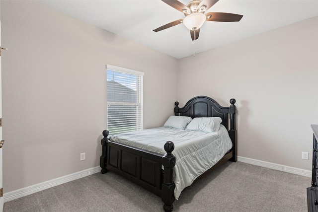 2210 County Road 1104, Cleburne, TX 76031 - bedroom with ceiling fan, baseboards, and light colored carpet
