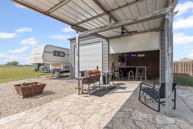 2210 County Road 1104, Cleburne, TX 76031 - view of patio with grilling area and fence