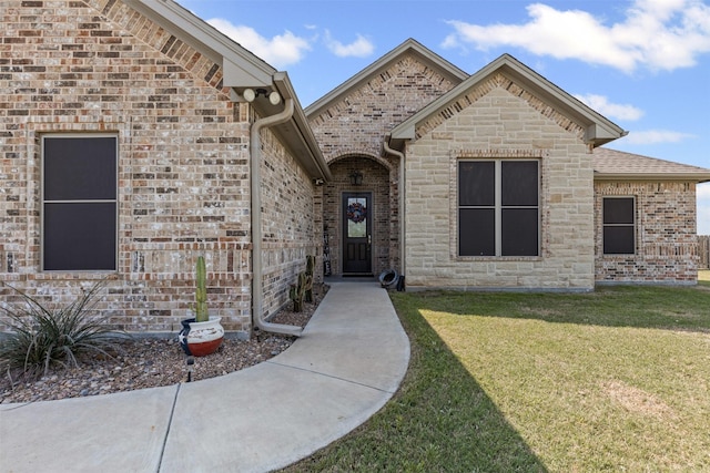 2210 County Road 1104, Cleburne, TX 76031 - entrance to property featuring brick siding and a yard
