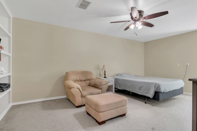 327 Saddle Club Rd, Weatherford, TX 76088 - carpeted bedroom featuring baseboards, a ceiling fan, and visible vents