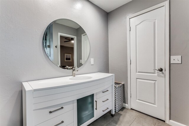 bathroom featuring tile patterned floors and vanity