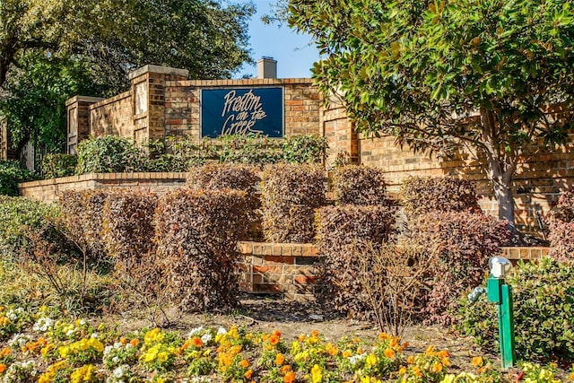 view of community sign
