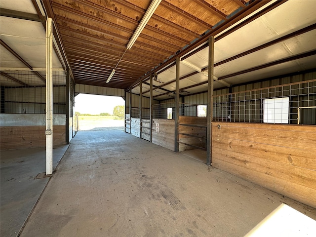 view of horse barn
