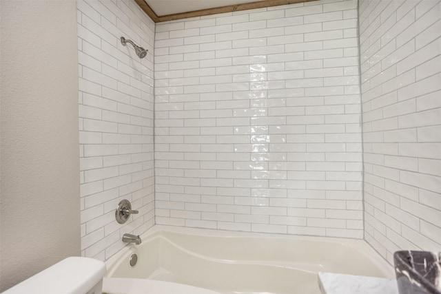 1754 County Road 427, Muenster, TX 76252 - bathroom featuring toilet and shower / tub combination