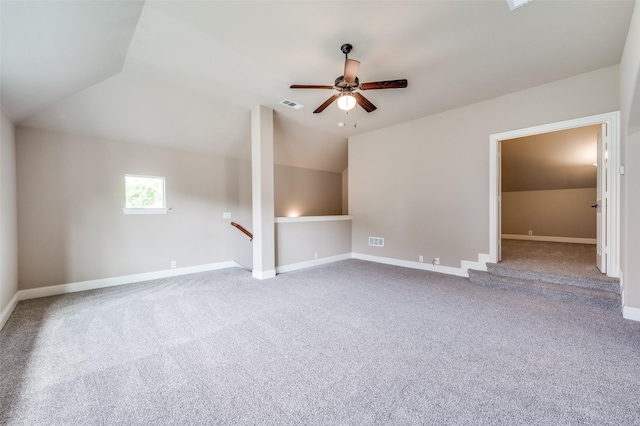 11529 Penick Way, Frisco, TX 75033 - bonus room with ceiling fan, lofted ceiling, carpet floors, and baseboards