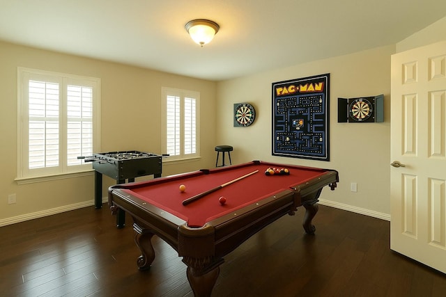 5720 Rubblestone Dr, Mckinney, TX 75070 - playroom featuring baseboards, billiards, and wood finished floors