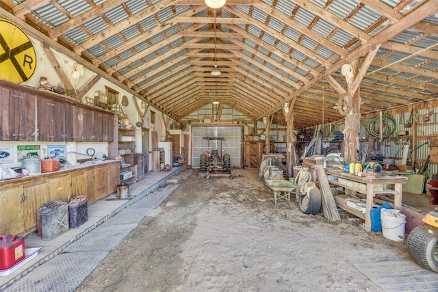 1182 County Road 3025, Bonham, TX 75418 - miscellaneous room with high vaulted ceiling