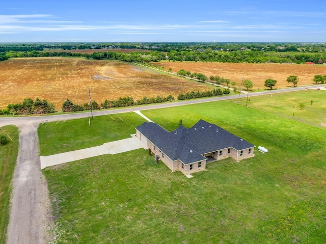 bird's eye view with a rural view