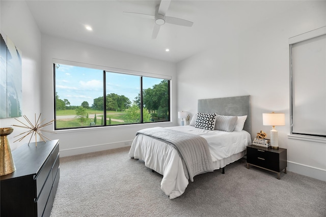 1124 Paradise Cv, Streetman, TX 75859 - bedroom with baseboards, recessed lighting, and light colored carpet
