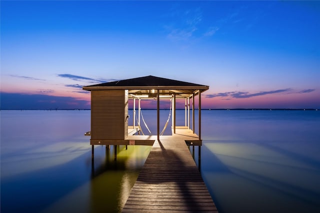 1124 Paradise Cv, Streetman, TX 75859 - dock area featuring boat lift and a water view