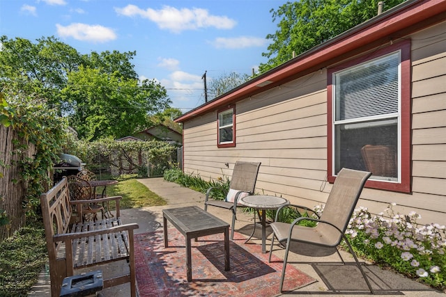view of patio / terrace with a fenced backyard