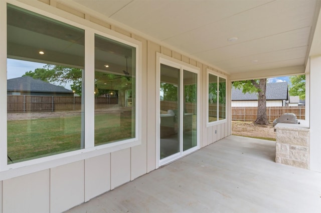 view of patio with fence