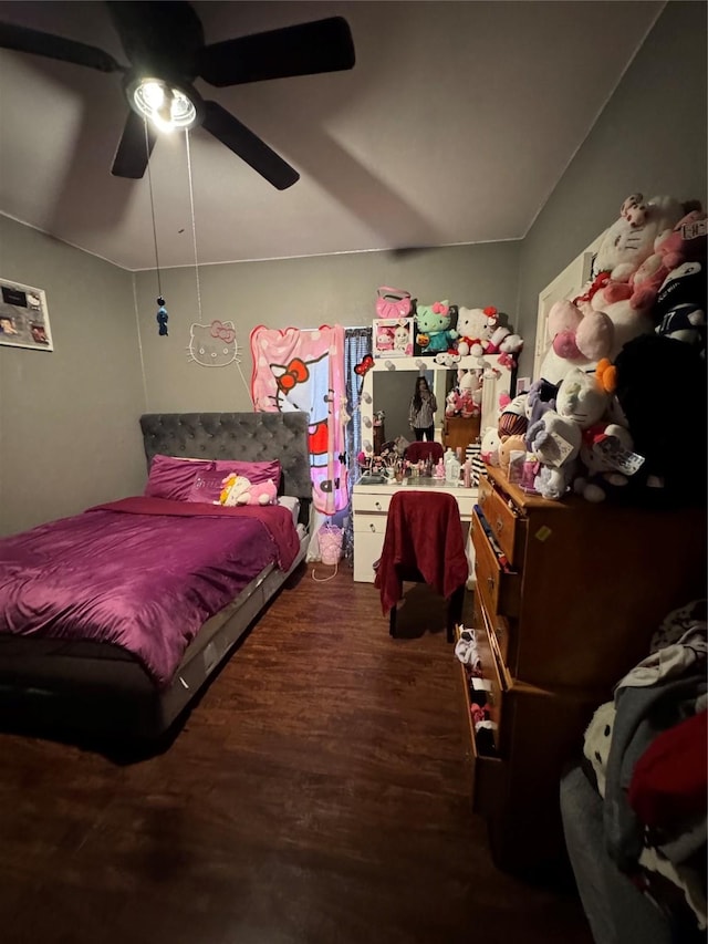 708 N Tennessee St, Mckinney, TX 75069 - bedroom featuring wood finished floors and ceiling fan