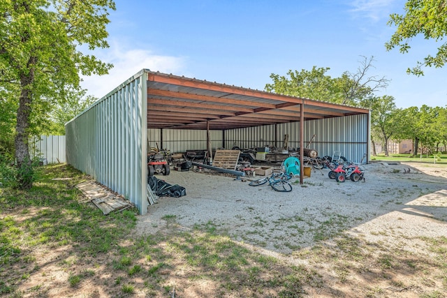 view of pole building with a carport