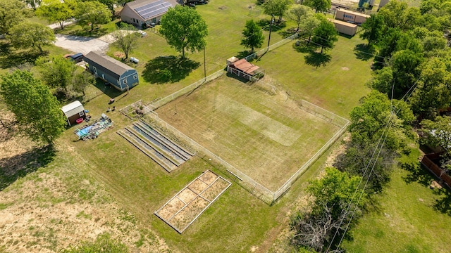 bird's eye view featuring a rural view