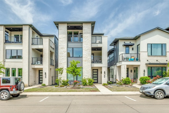 7320 Collin Mckinney Pkwy, Mckinney, TX 75070 - view of front of house featuring a ceiling fan and stone siding