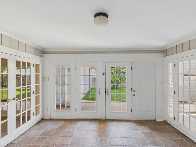 interior space featuring french doors