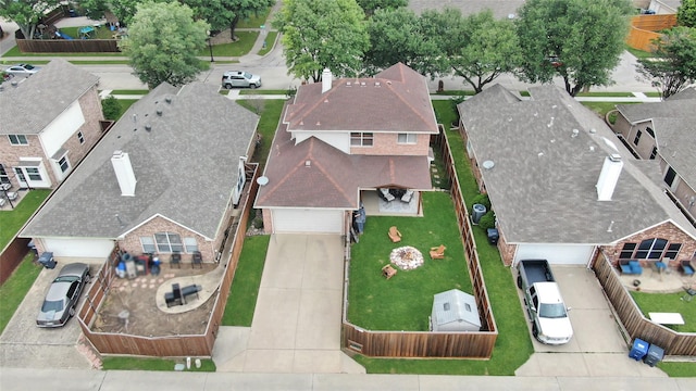 bird's eye view featuring a residential view
