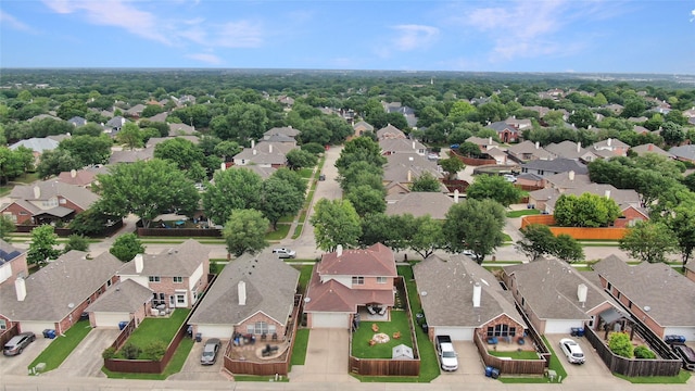 aerial view with a residential view