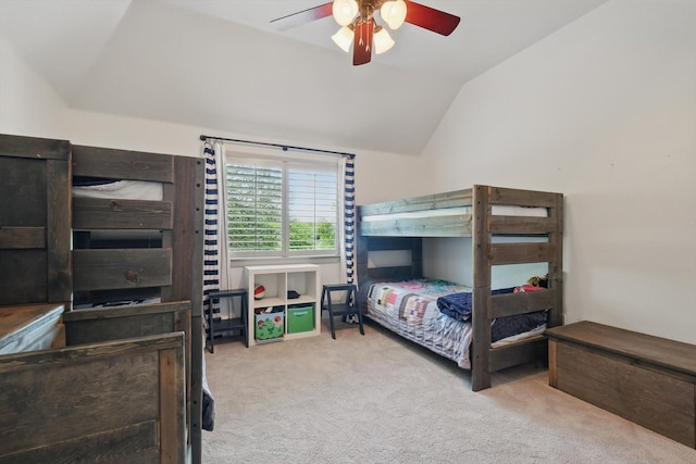 2204 Chipping Campden Rd, Denton, TX 76226 - carpeted bedroom with lofted ceiling and a ceiling fan