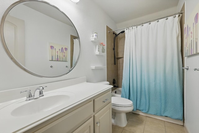 2204 Chipping Campden Rd, Denton, TX 76226 - full bath featuring tile patterned flooring, vanity, toilet, and shower / bath combo