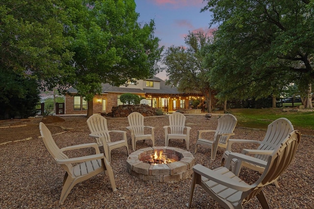 2204 Chipping Campden Rd, Denton, TX 76226 - view of patio with a fire pit