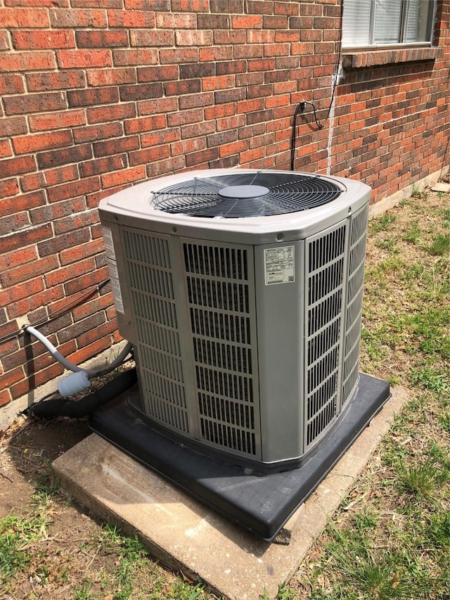 414 Brookview Dr, Desoto, TX 75115 - exterior details featuring cooling unit and brick siding
