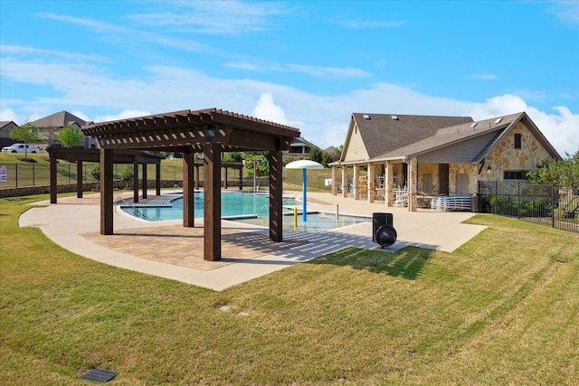 511 Ranchwood Dr, Justin, TX 76247 - community pool with a pergola and a patio area
