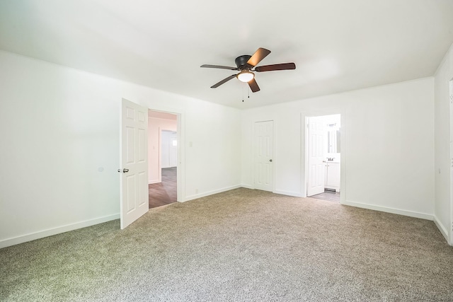 2126 Cedar St, Paris, TX 75460 - carpeted empty room with ceiling fan and baseboards