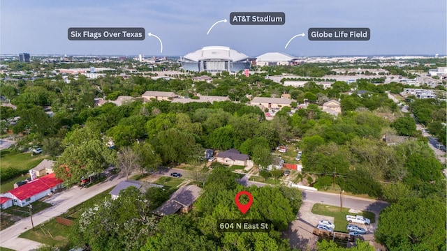 604 N E St, Arlington, TX 76011 - drone / aerial view