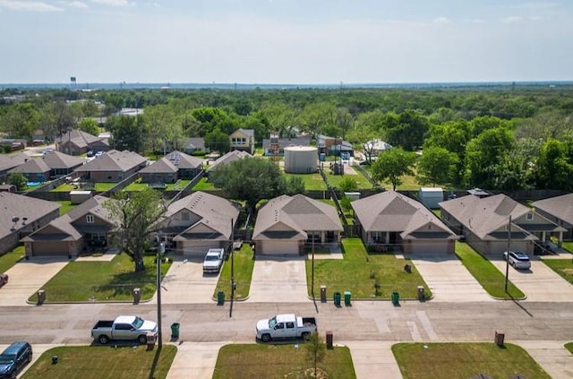 bird's eye view with a residential view