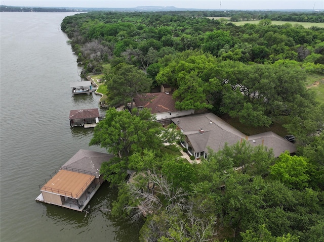 1351 Porter Ct, Granbury, TX 76048 - birds eye view of property with a forest view and a water view