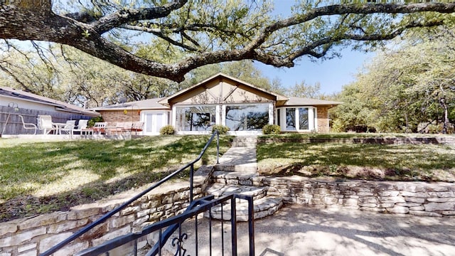 1351 Porter Ct, Granbury, TX 76048 - view of front of property featuring a patio area and a front yard