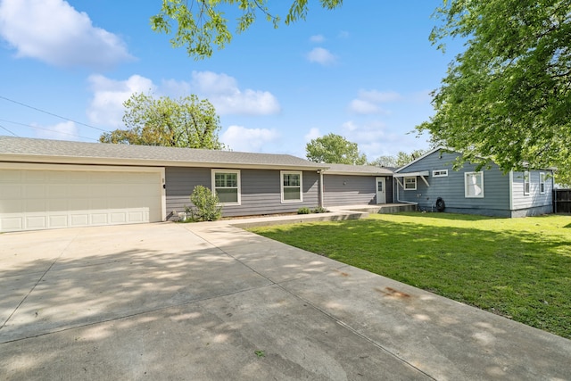 1413 S Waverly Dr, Dallas, TX 75208 - ranch-style house with an attached garage, a front lawn, and concrete driveway