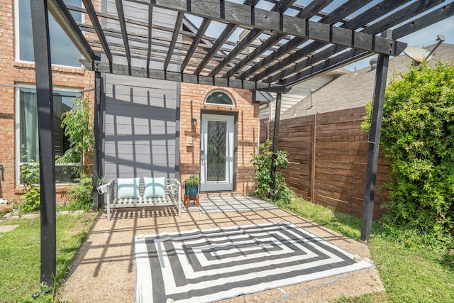 18815 Park Grove Ln, Dallas, TX 75287 - view of patio / terrace featuring a pergola