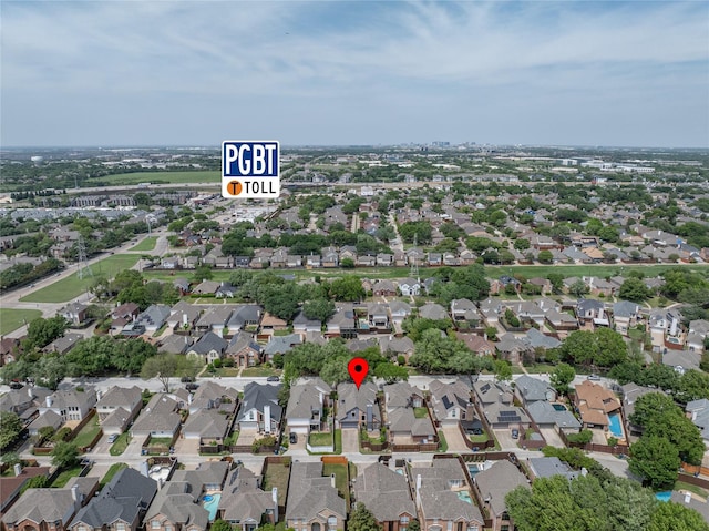 18815 Park Grove Ln, Dallas, TX 75287 - aerial overview of property's location featuring nearby suburban area