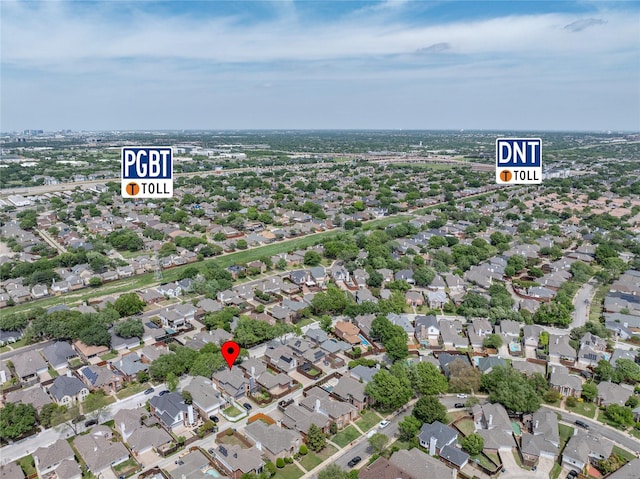 18815 Park Grove Ln, Dallas, TX 75287 - aerial view of property's location with nearby suburban area