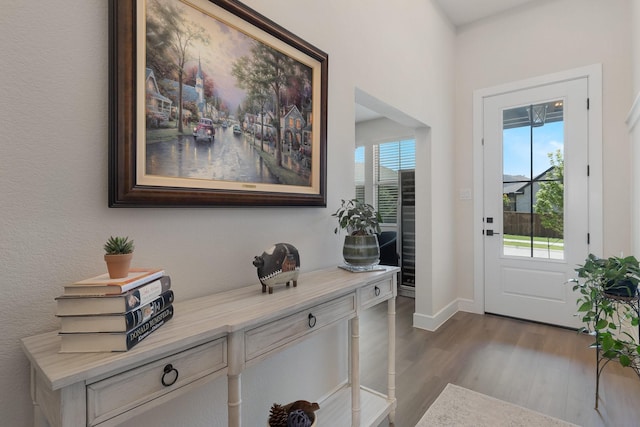 1236 Monterra Way, Fate, TX 75087 - entryway featuring dark wood finished floors and baseboards