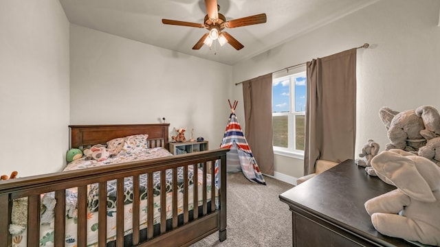 201 Dover Ct, Weatherford, TX 76087 - bedroom featuring a ceiling fan, baseboards, and carpet floors