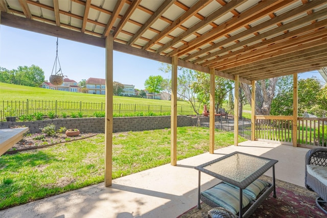 view of patio / terrace featuring a fenced backyard