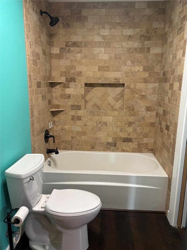 209 E Meadows St, Saint Jo, TX 76265 - bathroom with toilet and shower / washtub combination