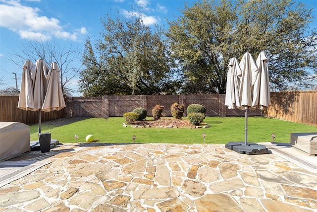 2409 Eisenhower Dr, Mckinney, TX 75071 - view of patio with a fenced backyard