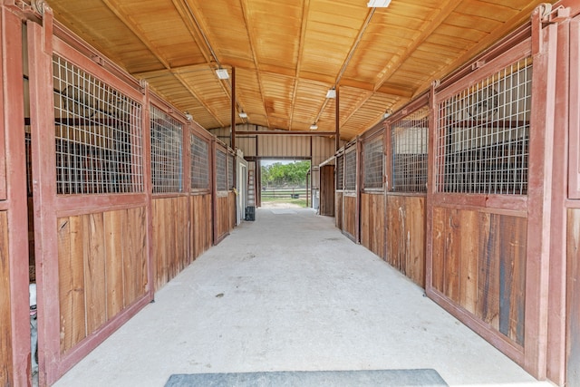 view of horse barn